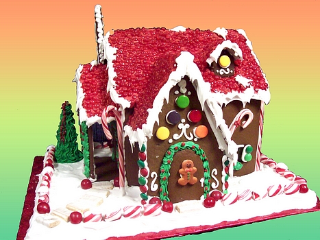 Gingerbread House woodland cabin redhot roof 